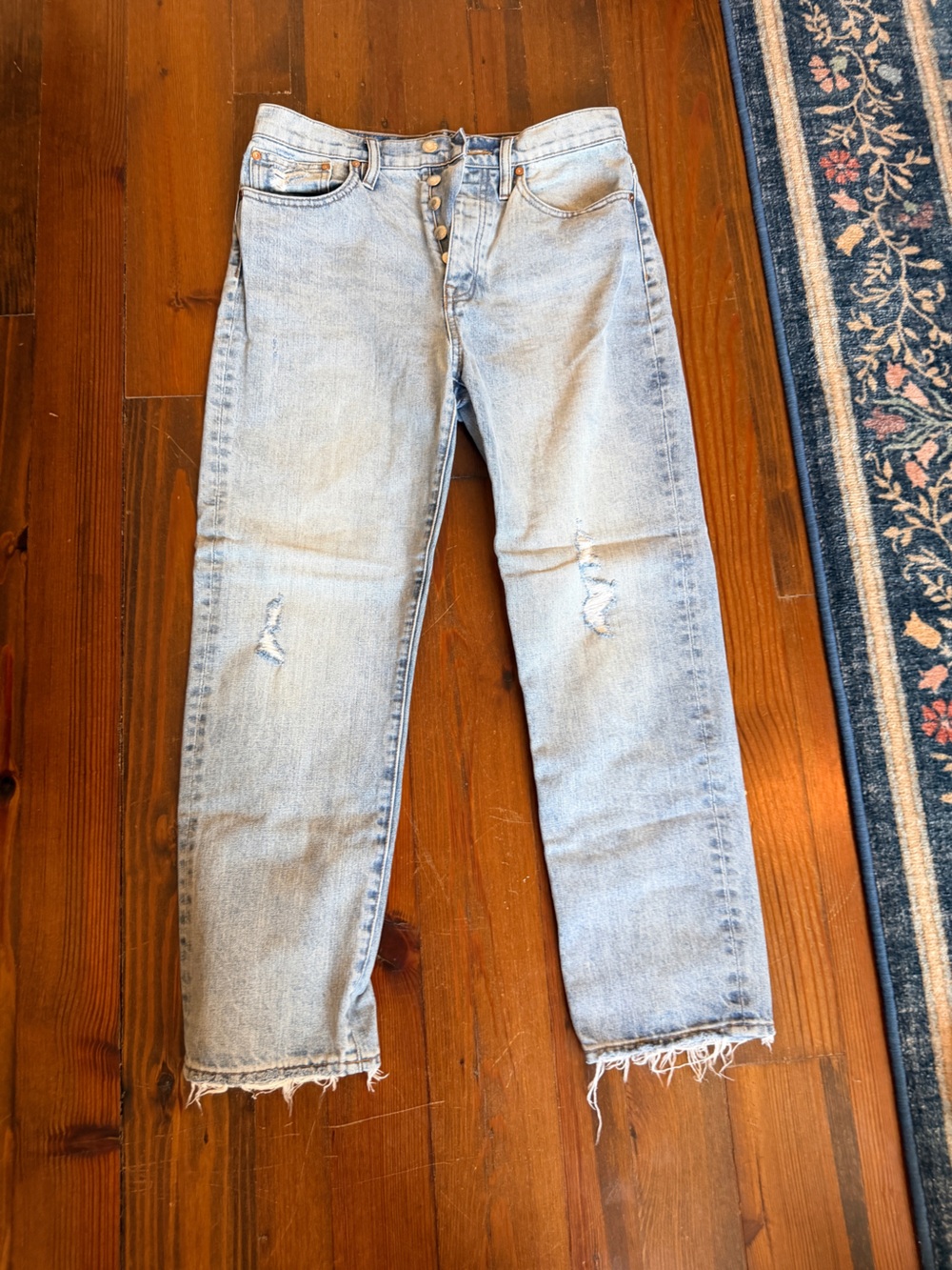 Point Sur Slouchy Boyfriend 100% Cotton Rigid Straight Leg Denim - Size 26